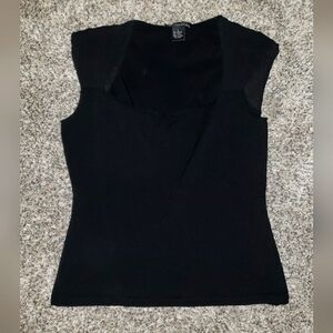Lillie Rubin| Vintage Fitted Blouse with Sheer Sleeves